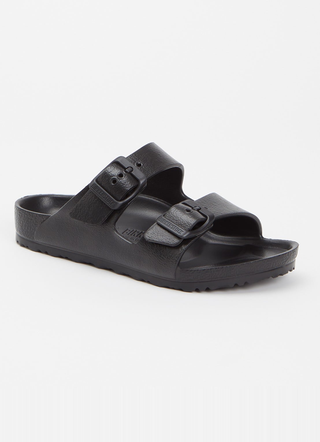 Birkenstock Arizona EVA slipper met gespdetail - voorkant 2 zwart
