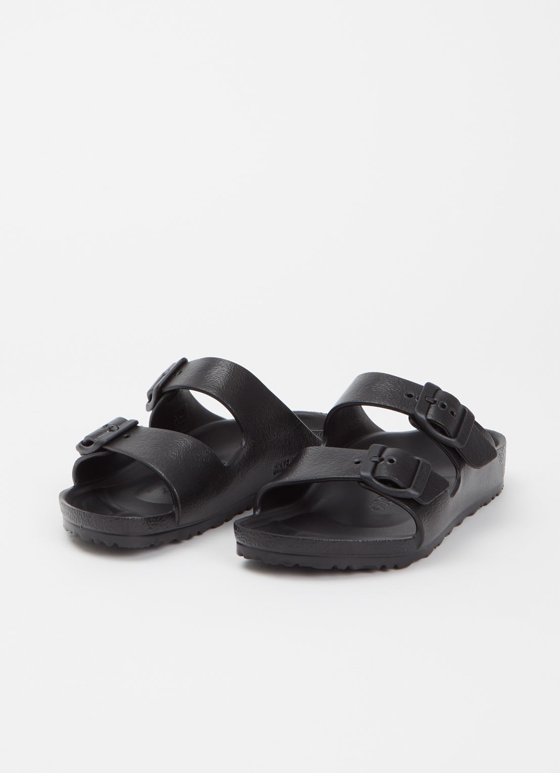Birkenstock Arizona EVA slipper met gespdetail - voorkant 3 zwart