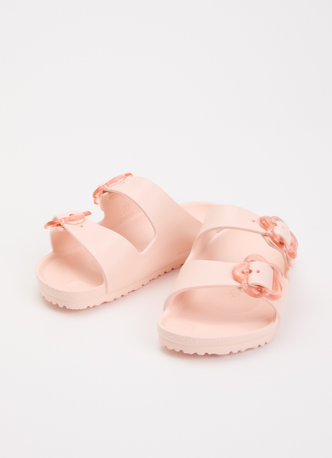 Birkenstock Arizona Flower Eva sandaal met gespdetail - voorkant 3 lichtroze