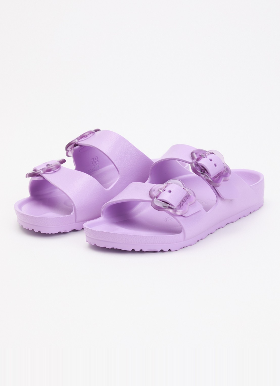 Birkenstock Arizona Flower Eva slipper met logo - voorkant 2 lila