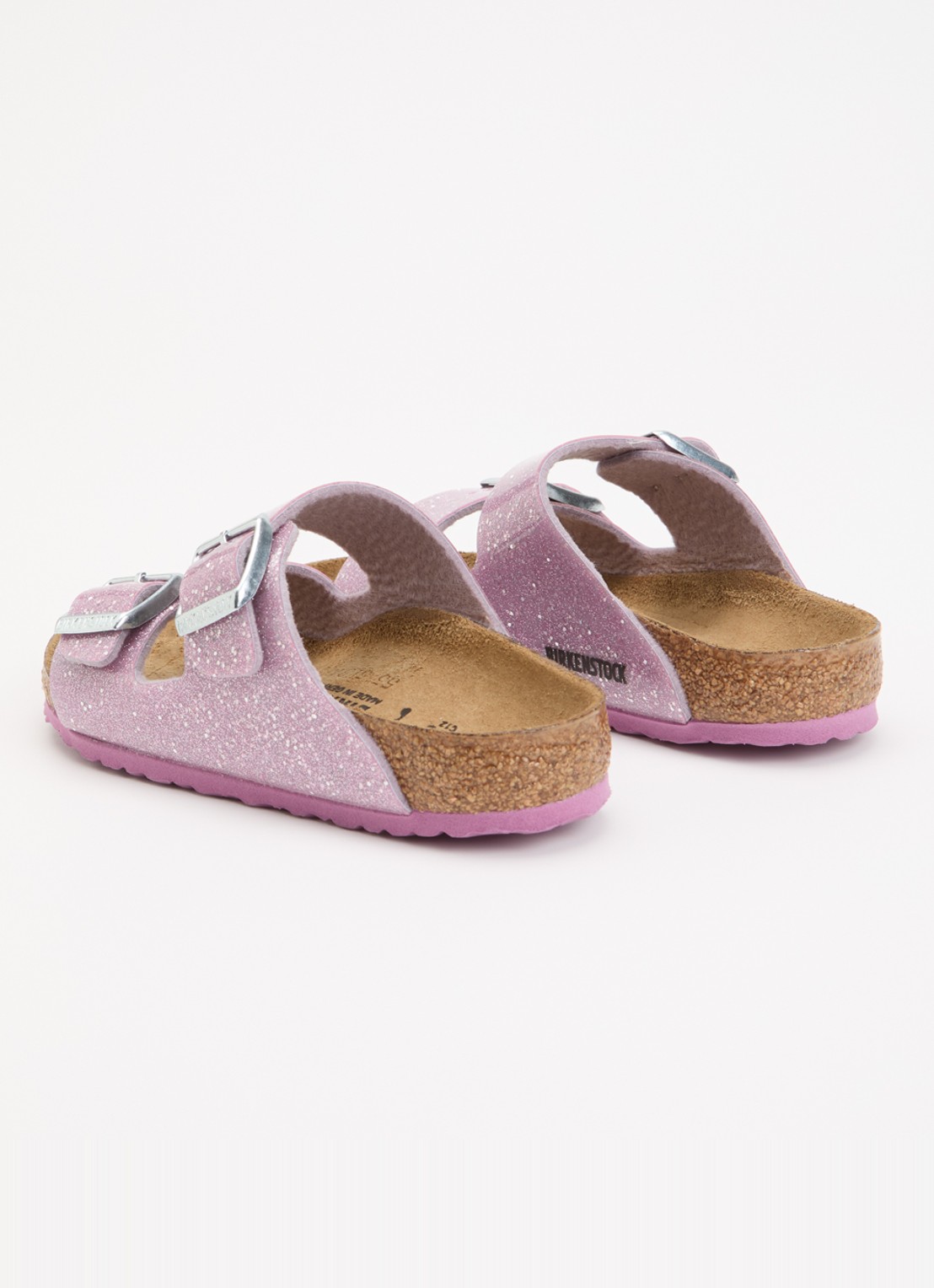 Birkenstock Arizona sandaal met glitter - achterkant lavendel