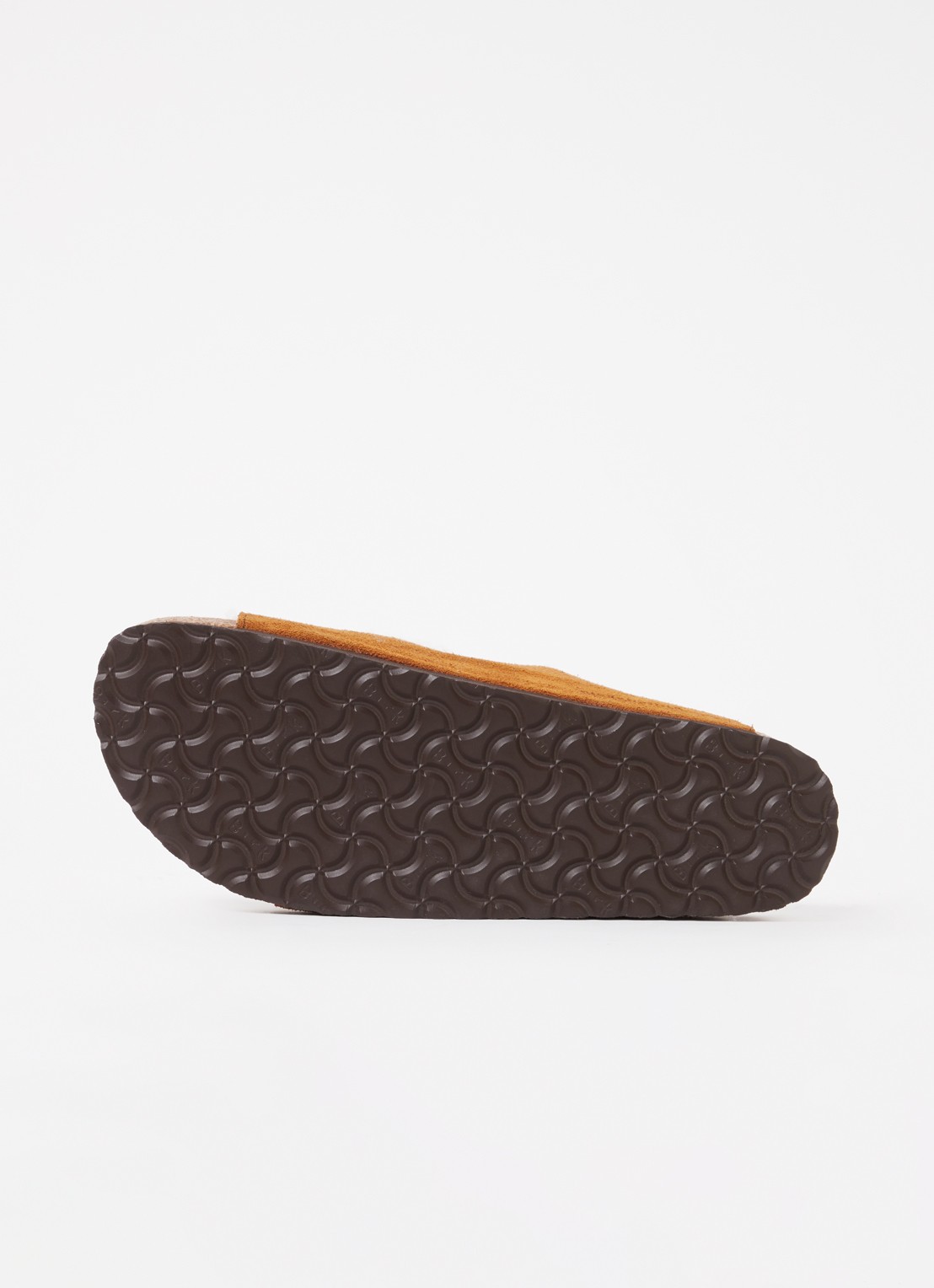 Birkenstock Arizona slipper met voering van lamswol - detail 4 cognac