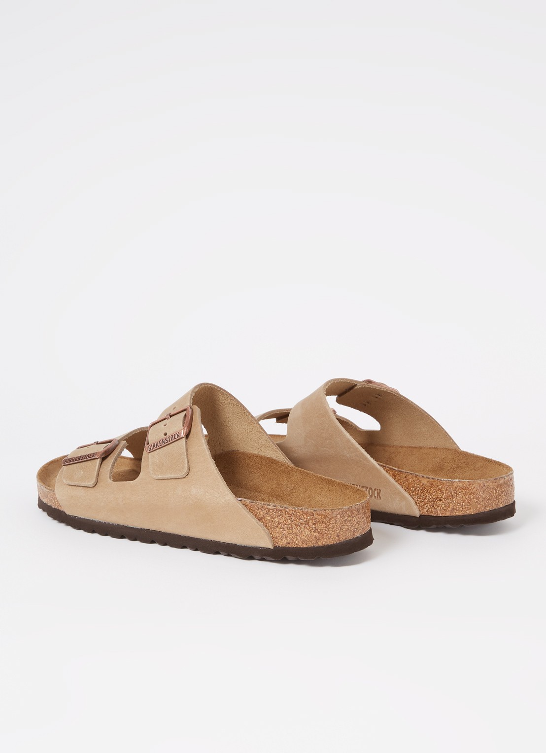 Birkenstock Arizona slipper van leer - detail 3 zand
