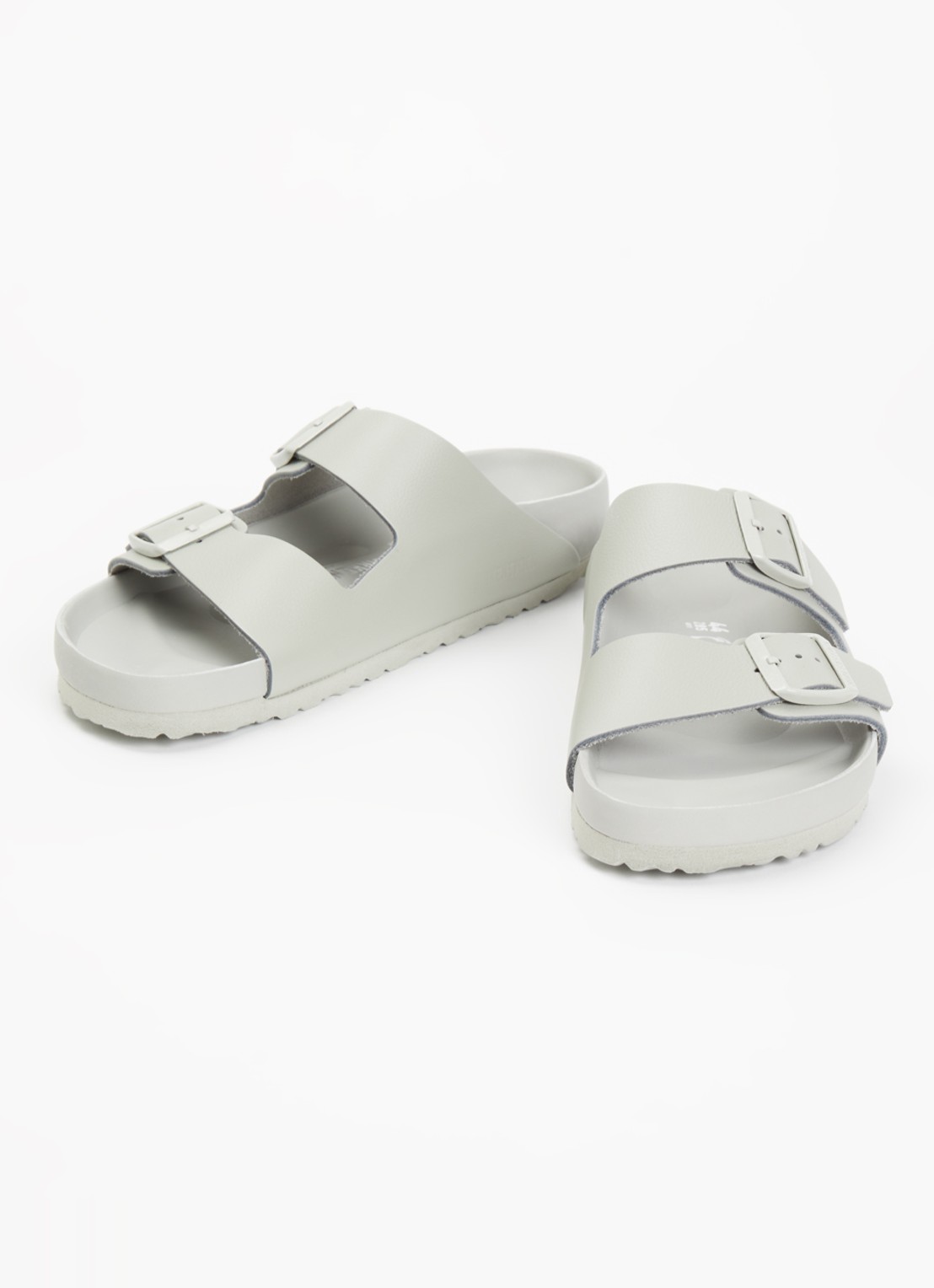 Birkenstock Arizona slipper van leer - detail 2 olijfgroen