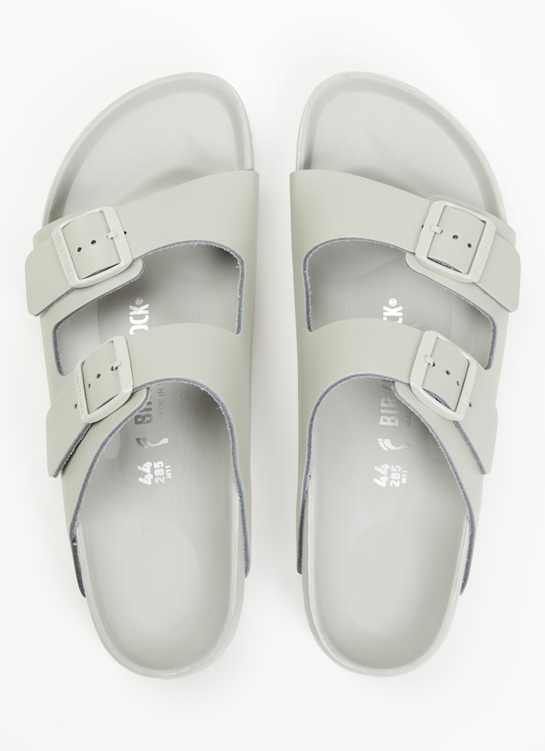 Birkenstock Arizona slipper van leer - detail 3 olijfgroen