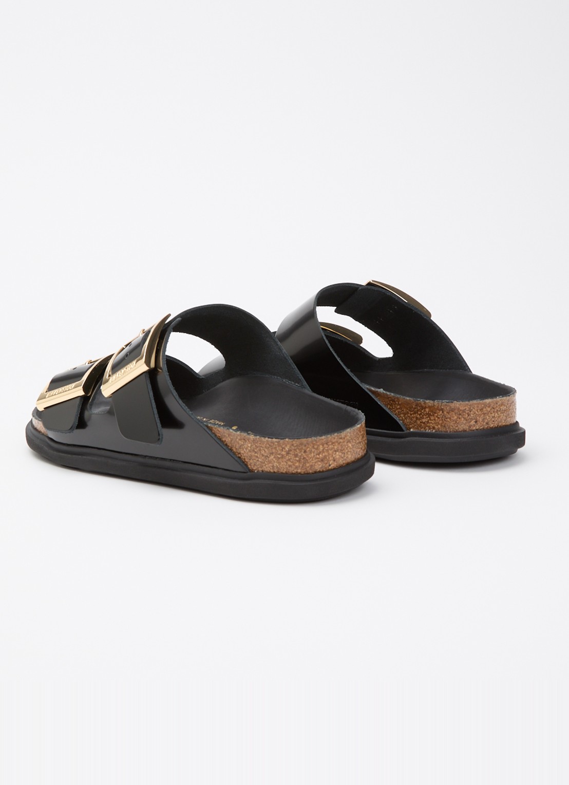 Birkenstock Arizona slipper van leer - achterkant 2 zwart