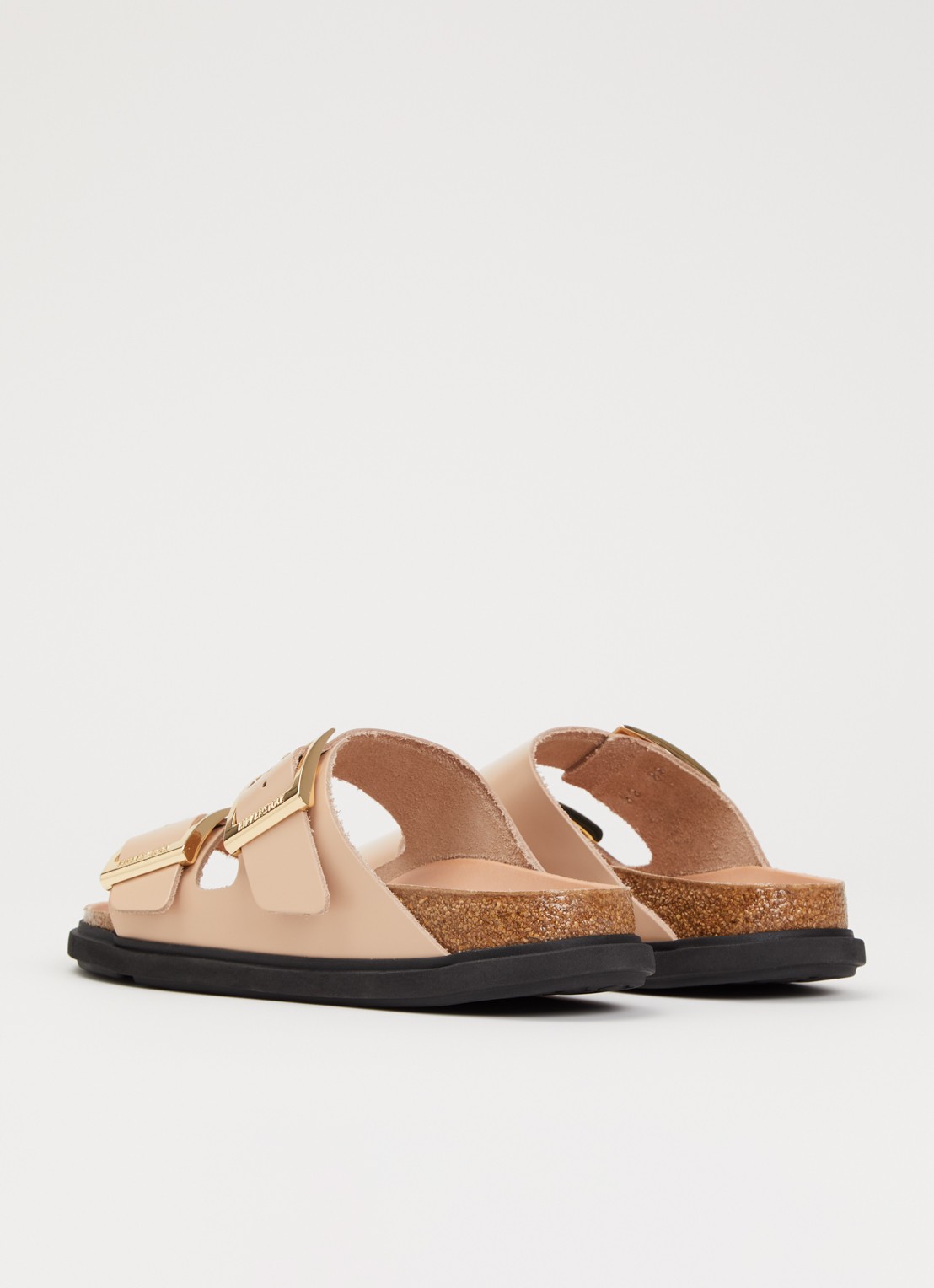 Birkenstock Arizona slipper van leer - detail 2 lichtroze