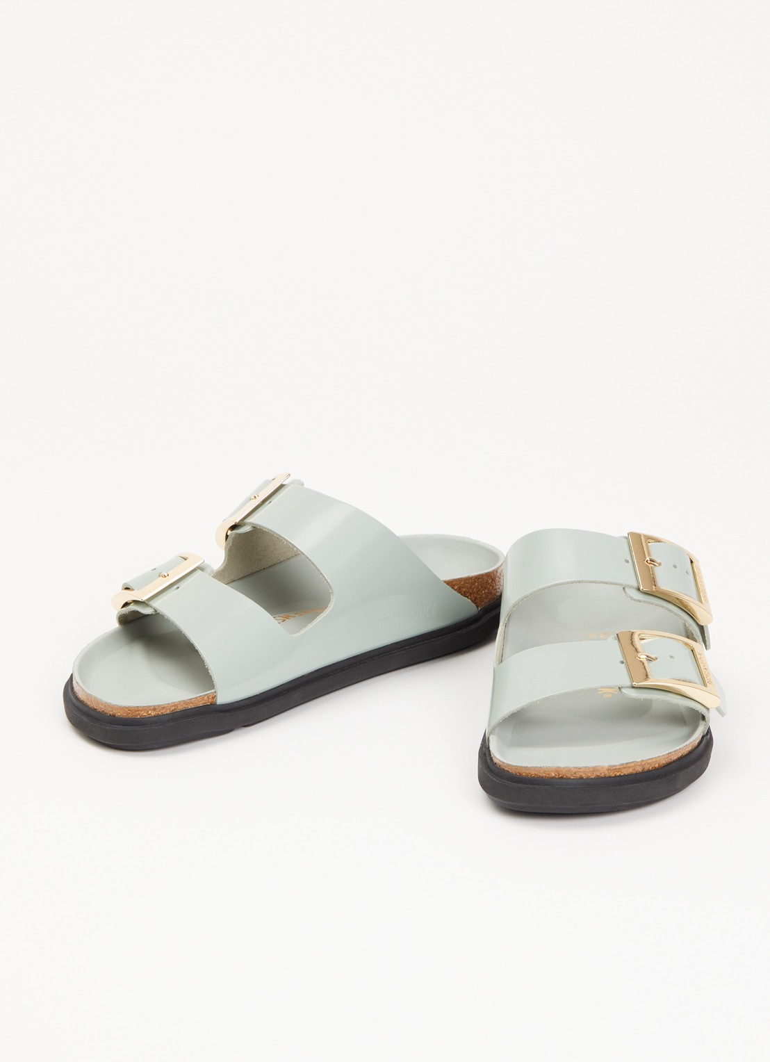 Birkenstock Arizona slipper van leer - detail 2 mint