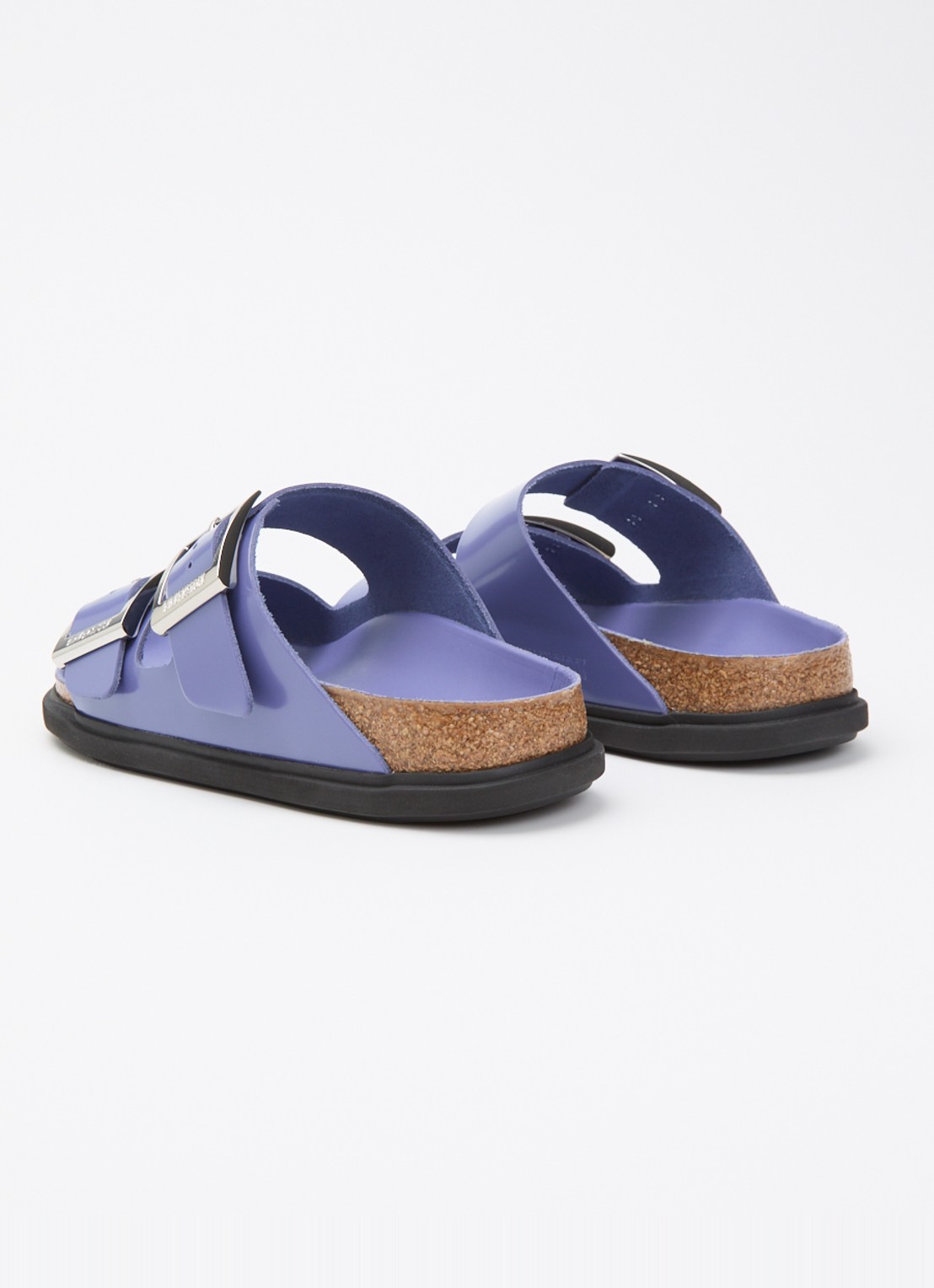 Birkenstock Arizona slipper van leer - achterkant lila