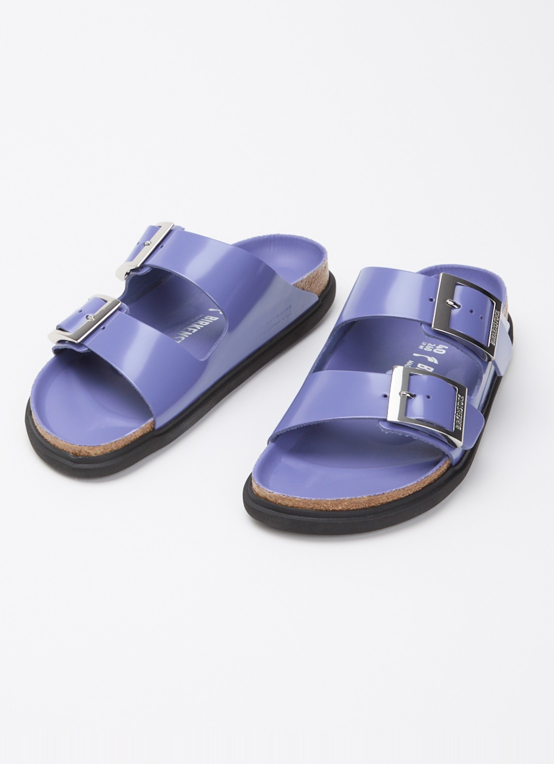 Birkenstock Arizona slipper van leer - detail 3 lila