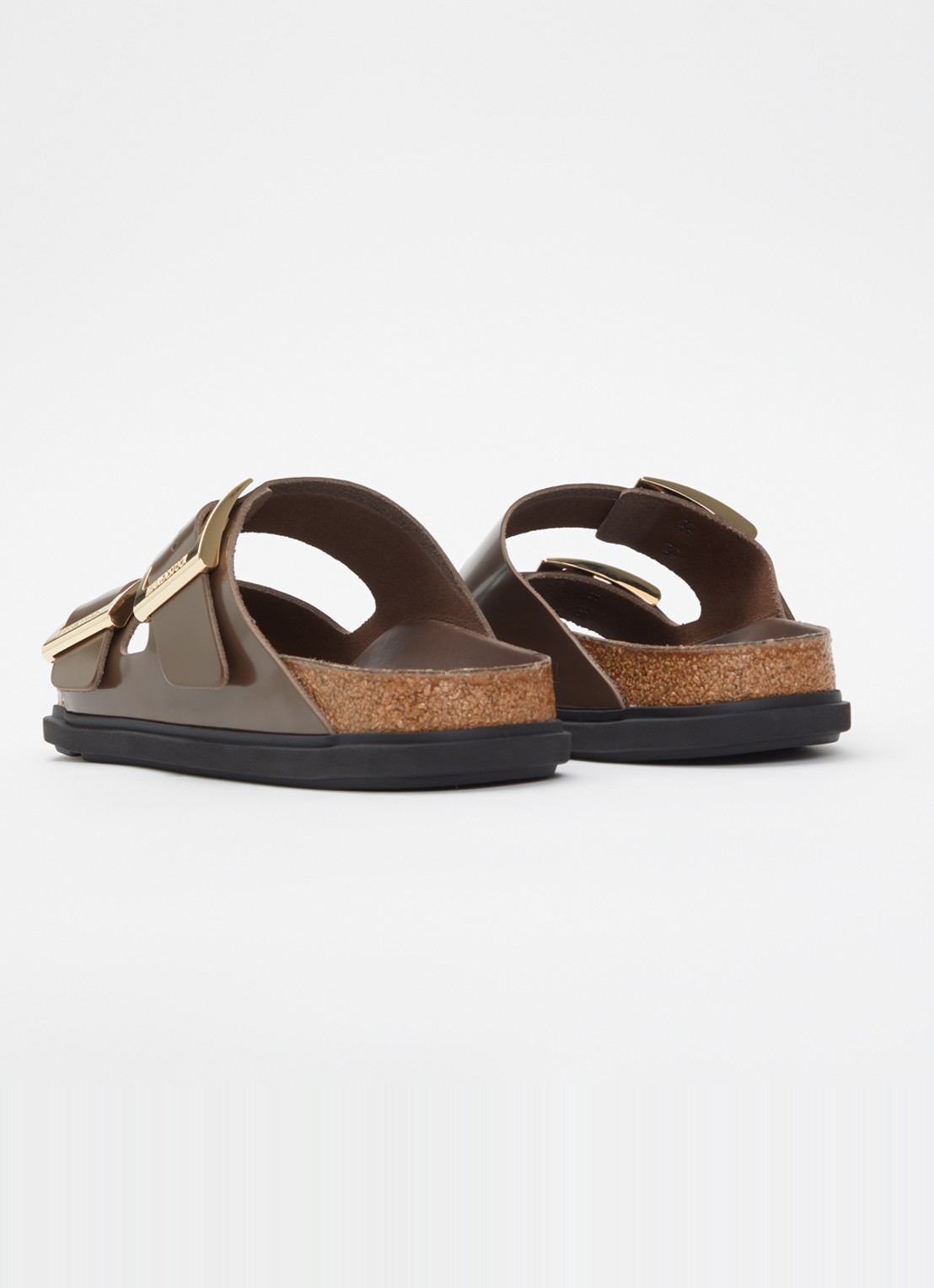 Birkenstock Arizona slipper van leer - achterkant 5 donkerbruin