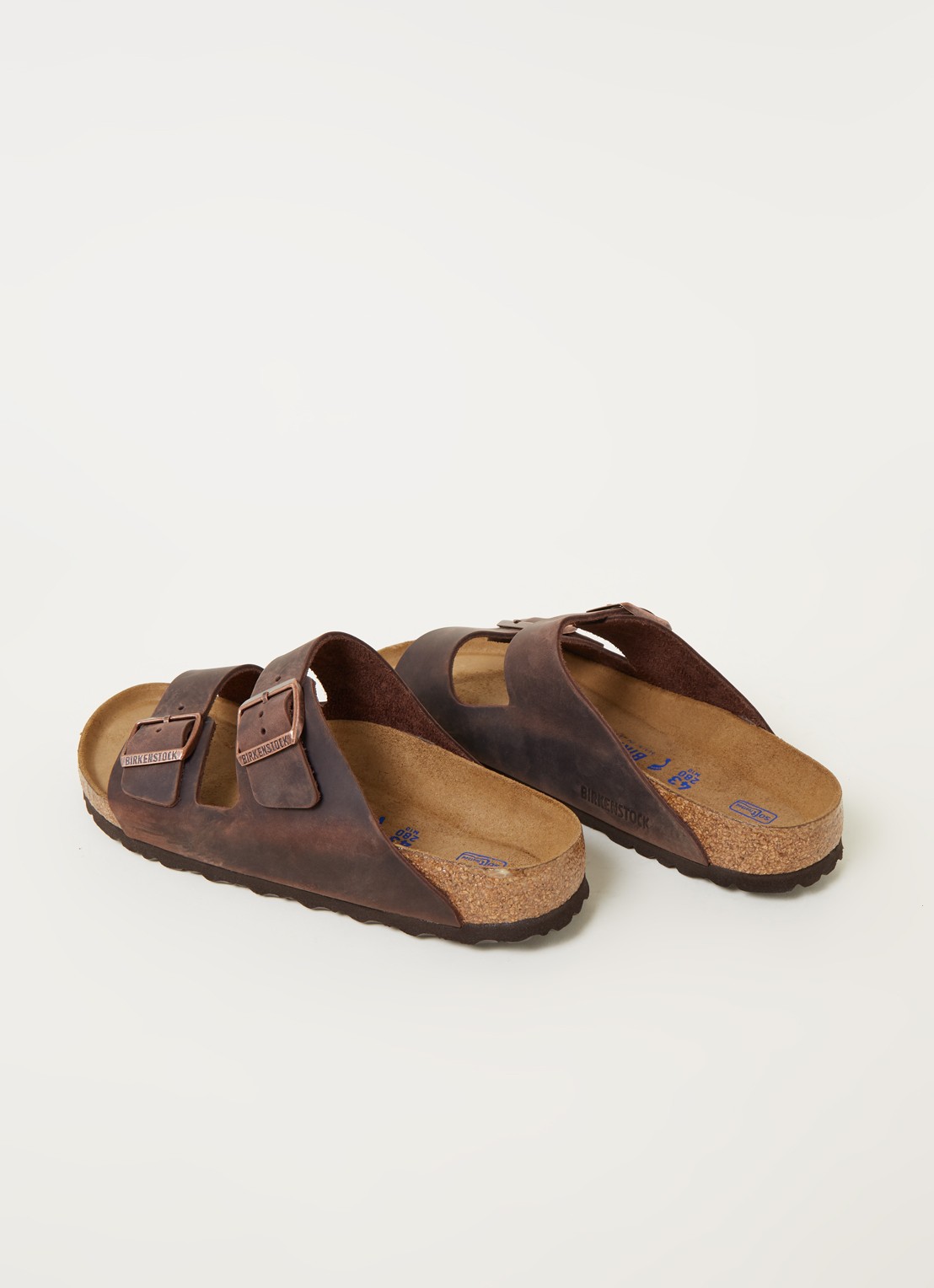 Birkenstock Arizona slipper van nubuck - detail 2 donkerbruin