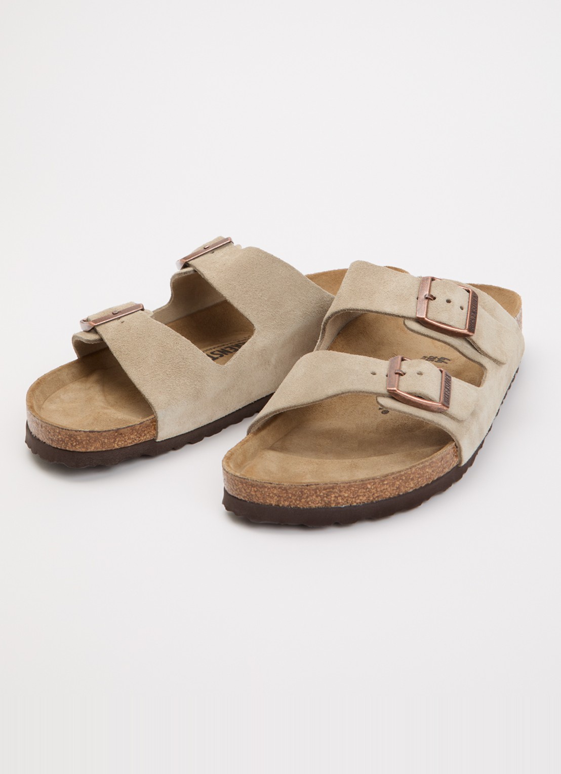Birkenstock Arizona slipper van suède - detail 6 taupe