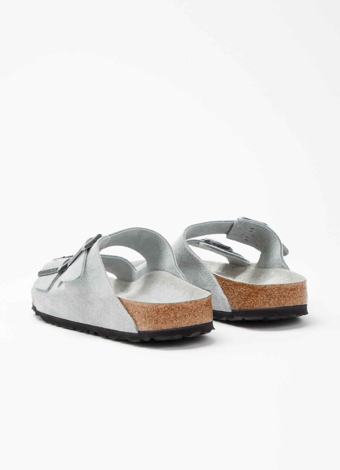 Birkenstock Arizona slipper van suède - achterkant 4 grijs