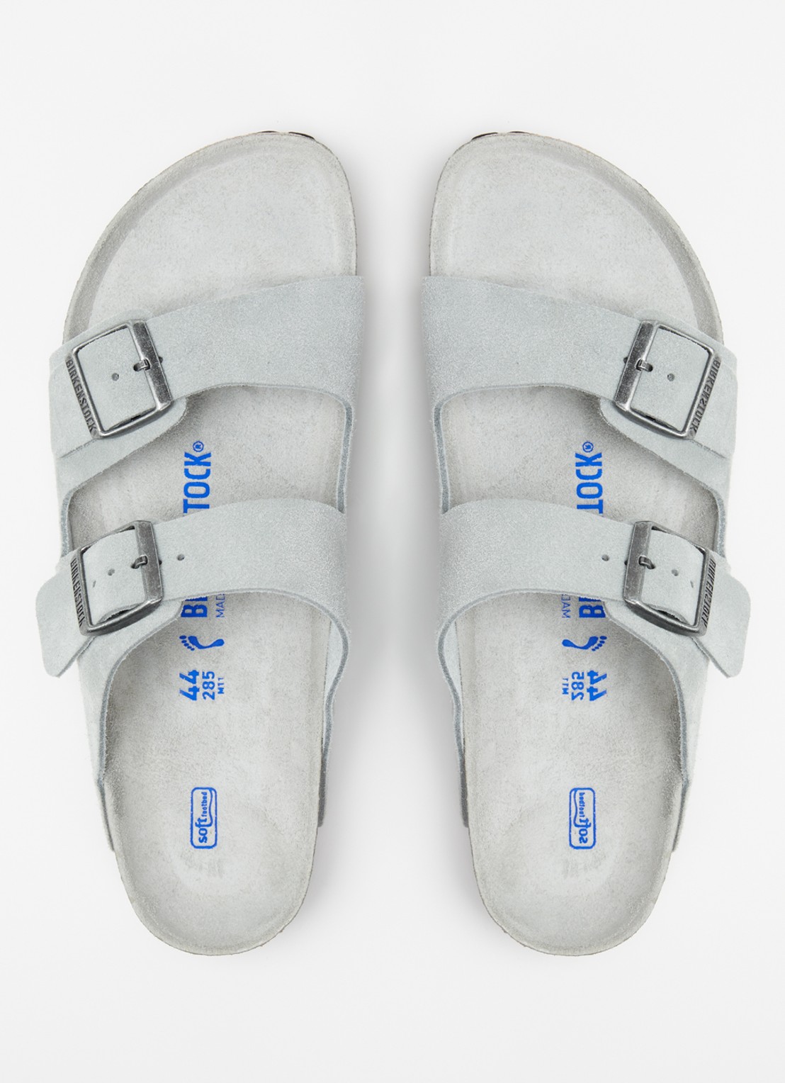 Birkenstock Arizona slipper van suède - detail 2 grijs