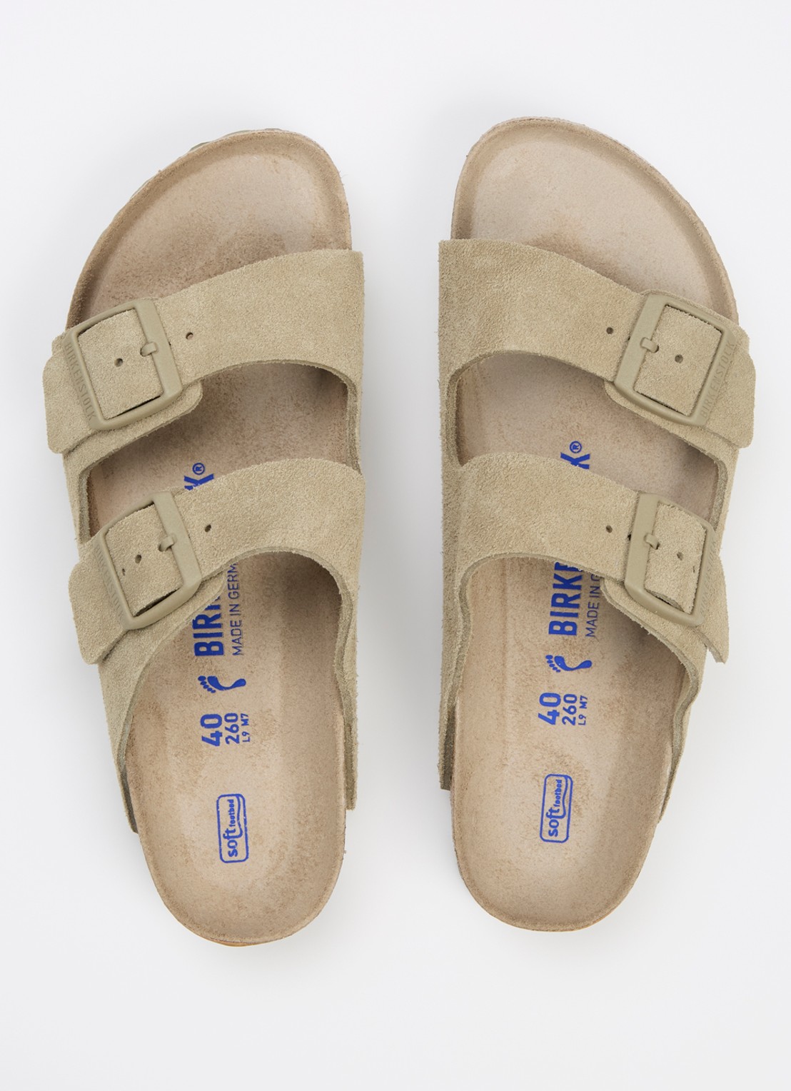 Birkenstock Arizona slipper van suède - detail 4 khaki