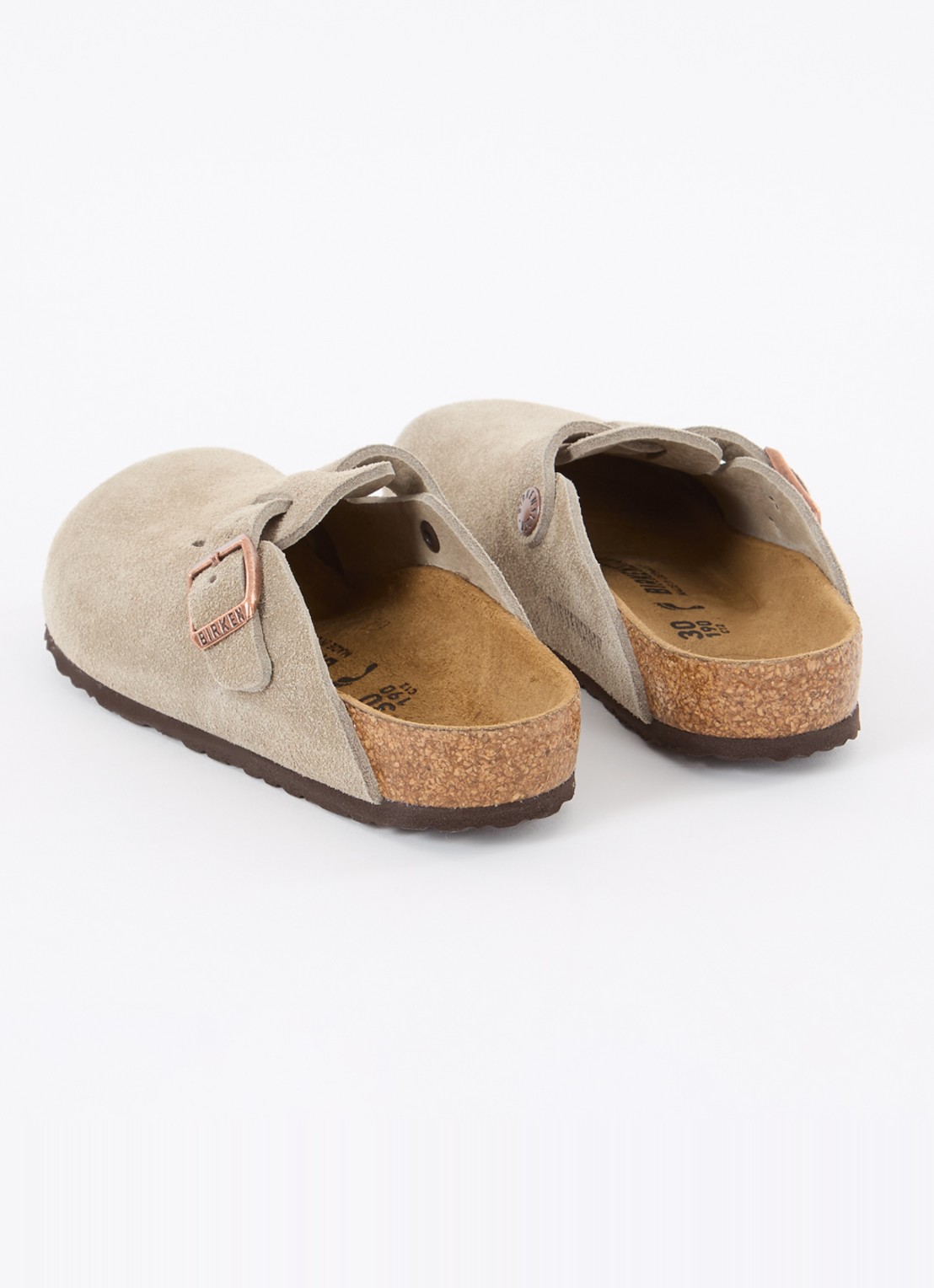 Birkenstock Bosten instapper van suède  - achterkant khaki