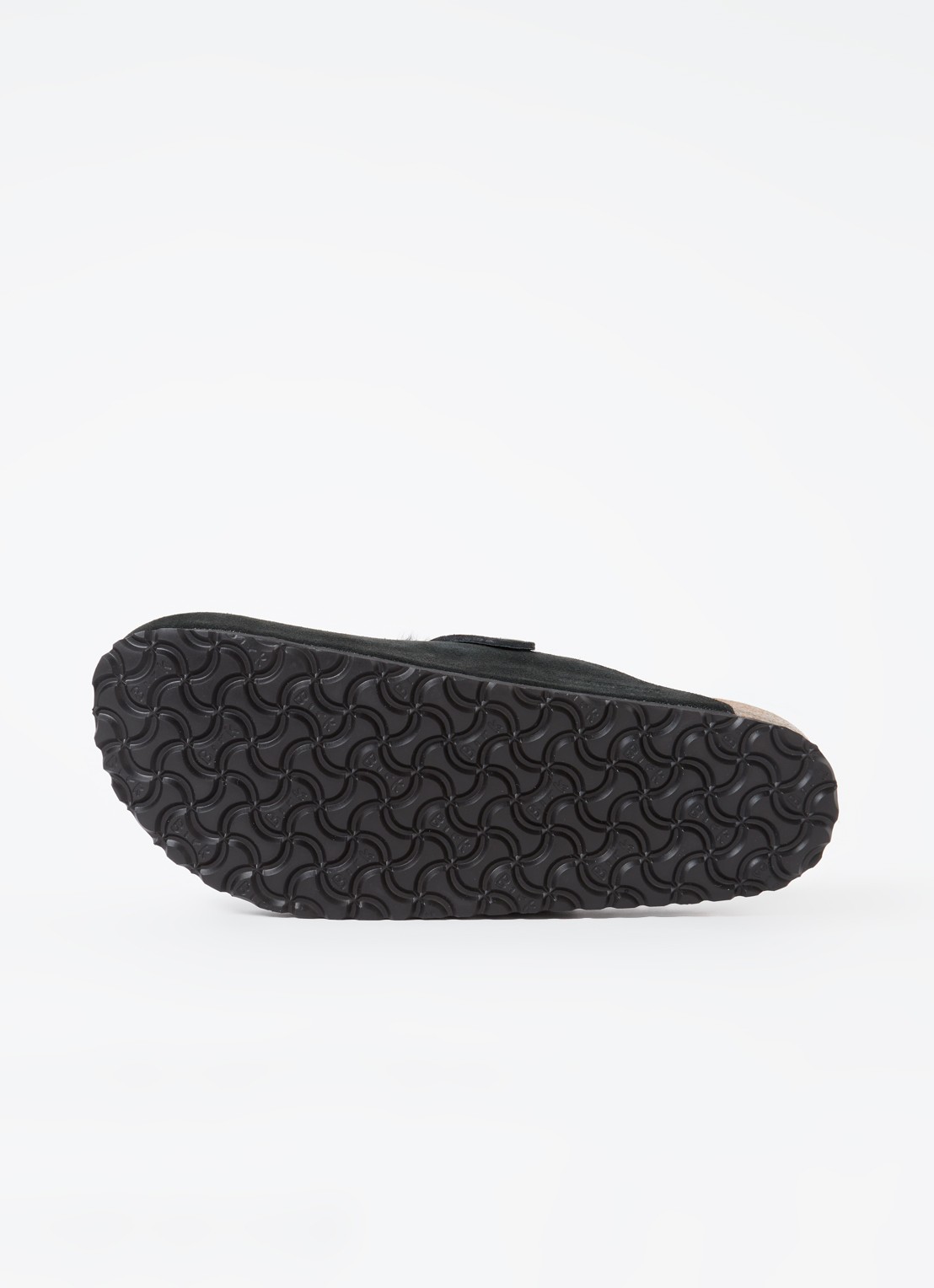 Birkenstock Boston clog van suède - detail 4 zwart