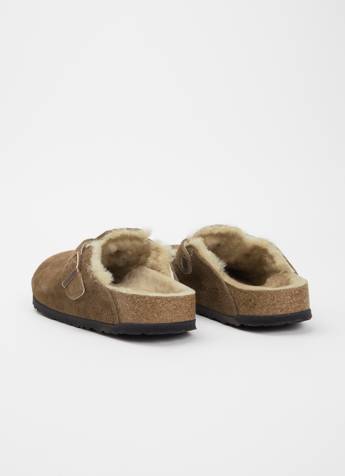 Birkenstock Boston clog van suède - achterkant 4 bruin