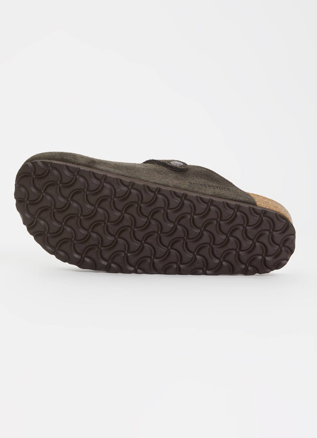 Birkenstock Boston clog van suède - detail 4 hazelnootbruin