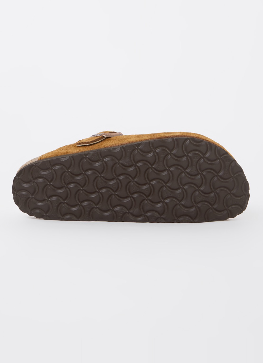 Birkenstock Boston clog van suède - detail 4 cognac