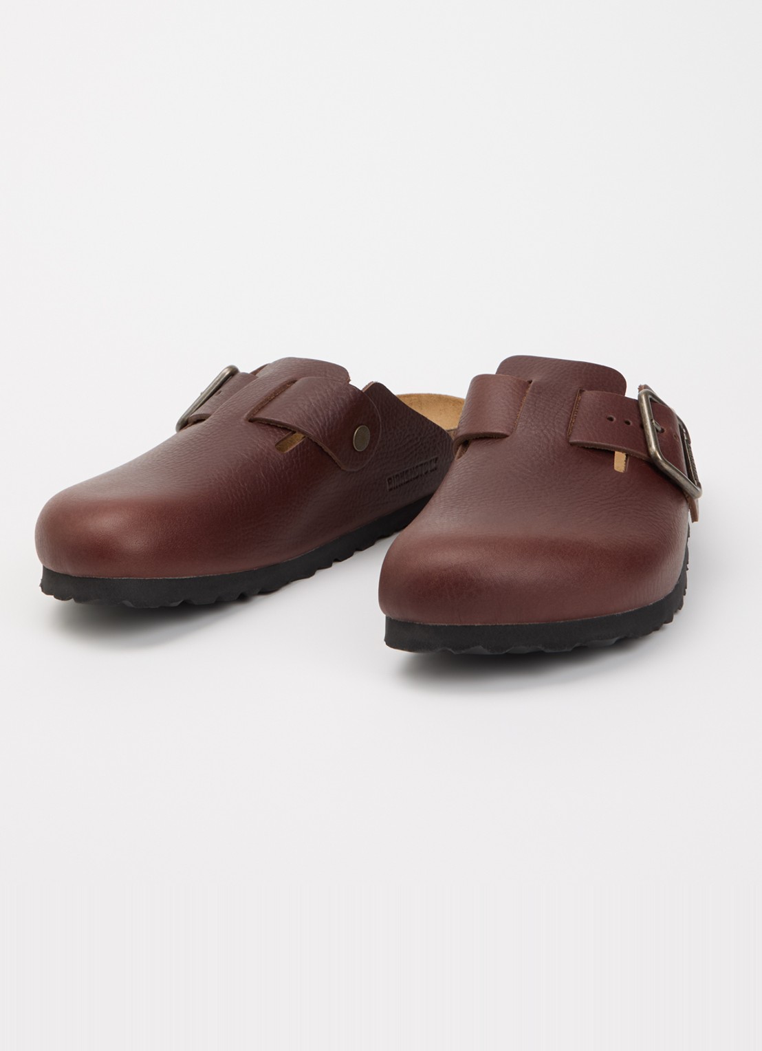 Birkenstock Boston wire Buckle muiltje van leer - detail 3 donkerbruin