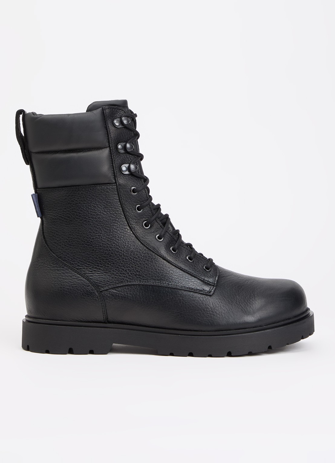 Birkenstock Highwood veterboot van leer - voorkant 4 zwart