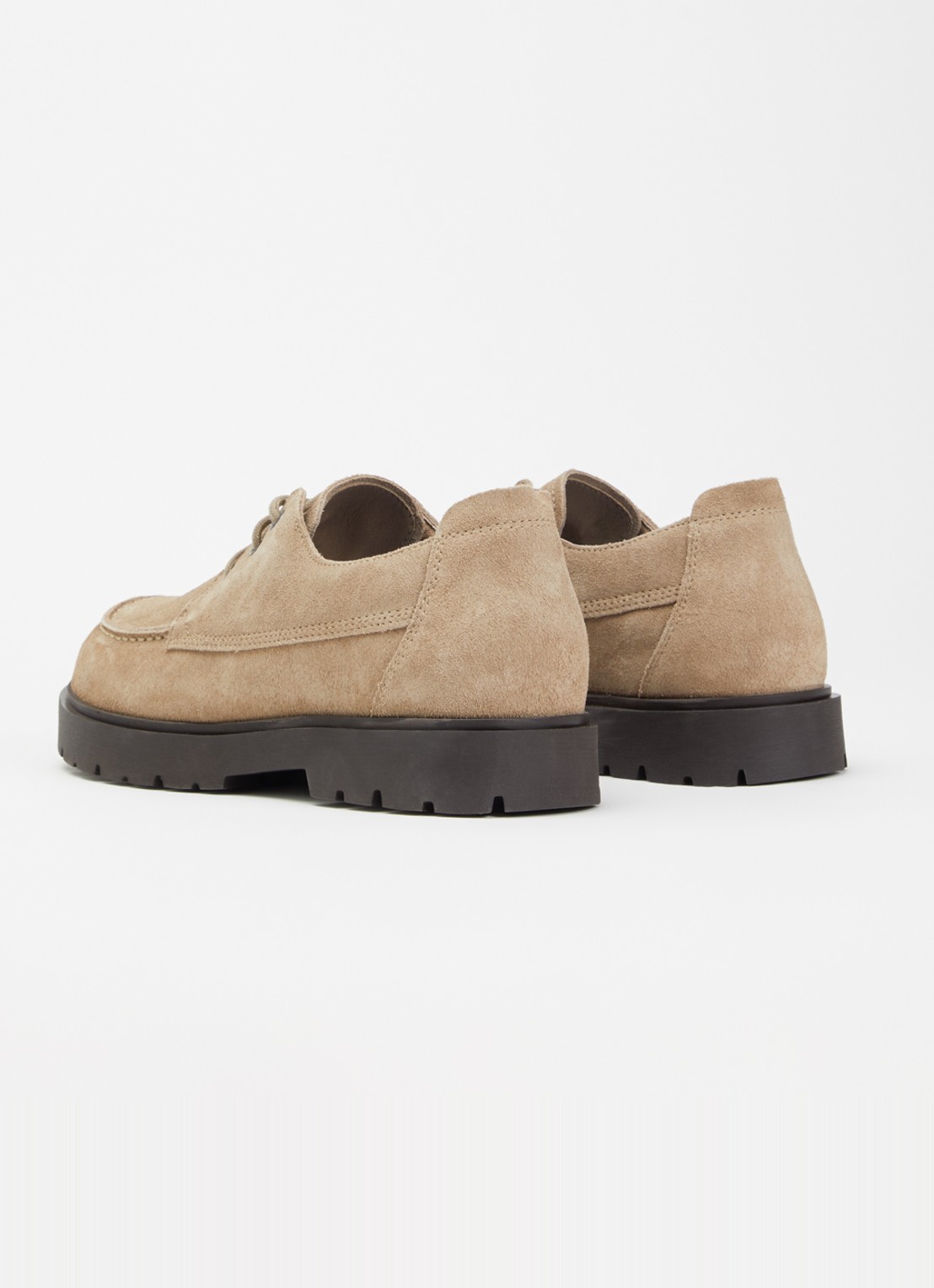 Birkenstock Highwood veterschoen van suède - achterkant 4 zand