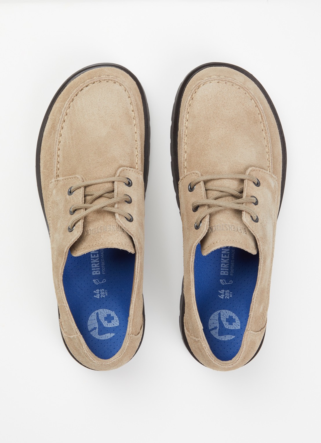 Birkenstock Highwood veterschoen van suède - detail 2 zand