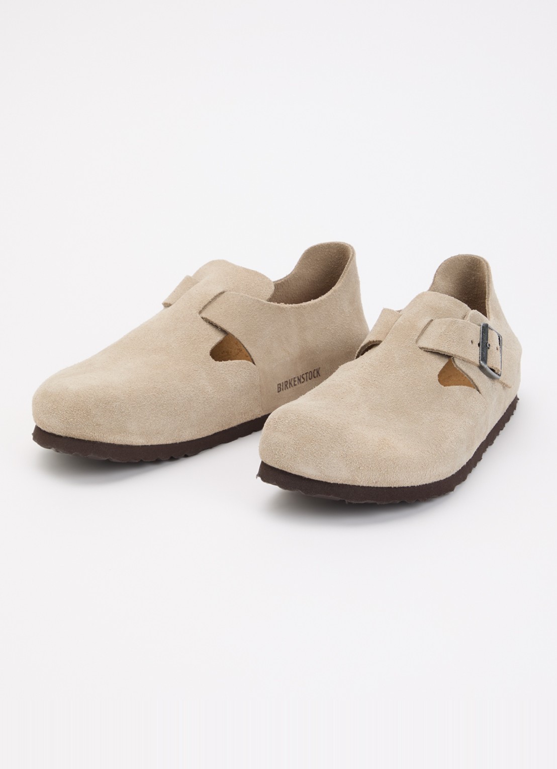 Birkenstock London sandaal van suède - detail 2 khaki