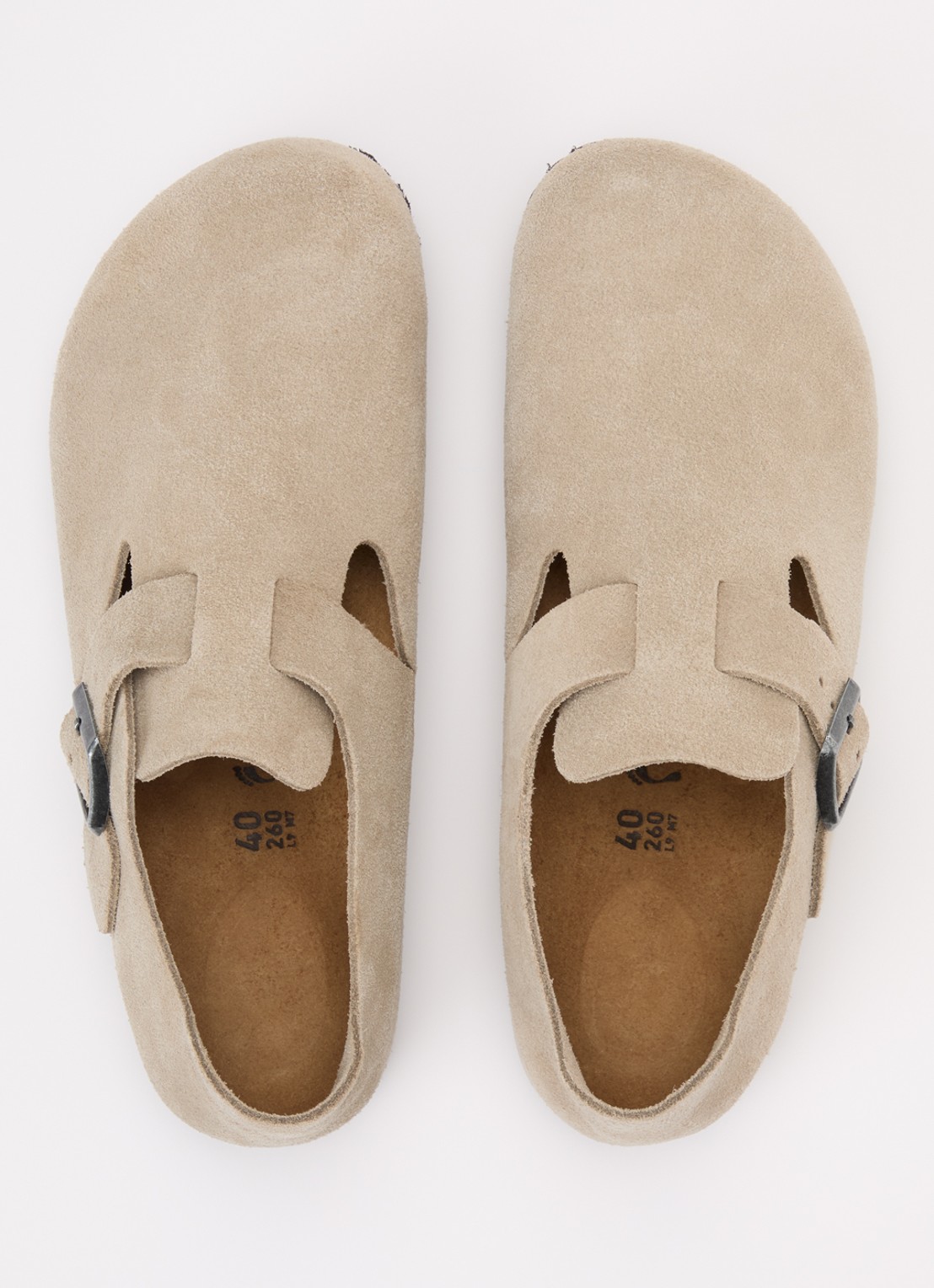 Birkenstock London sandaal van suède - detail 3 khaki