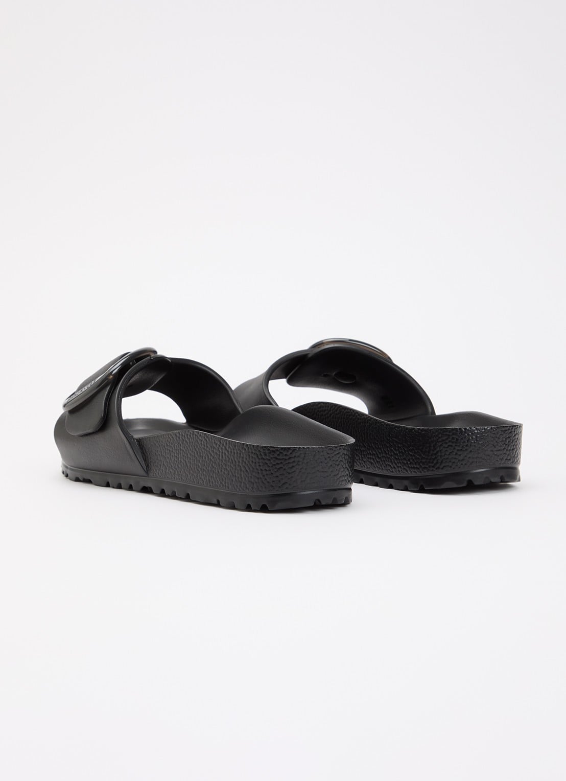 Birkenstock Madrid Big Buckle slipper met gespdetail - achterkant 5 zwart