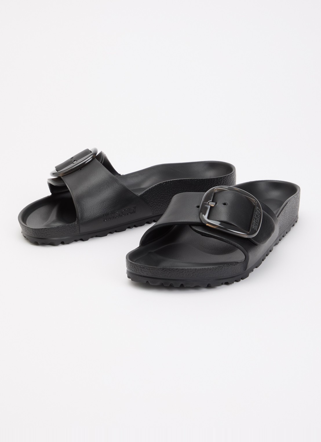 Birkenstock Madrid Big Buckle slipper met gespdetail - detail 2 zwart