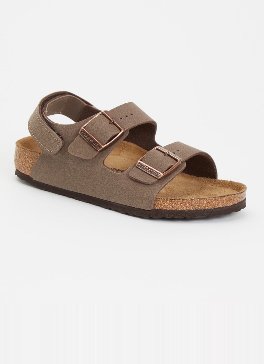 Birkenstock Milano sandaal van leer - voorkant 2 bruin