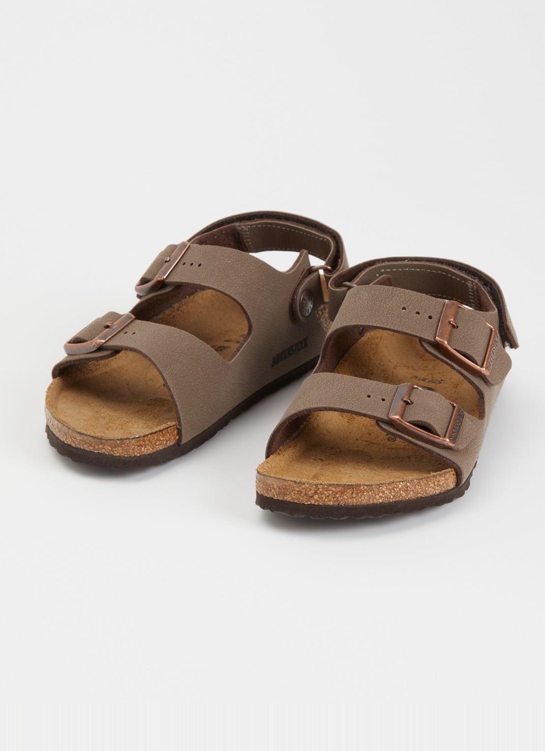 Birkenstock Milano sandaal van leer - voorkant 3 bruin