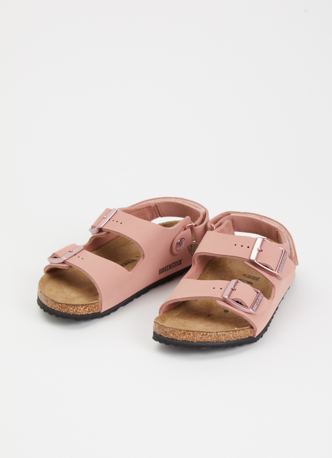 Birkenstock Milano sandaal van leer - voorkant 4 oudroze