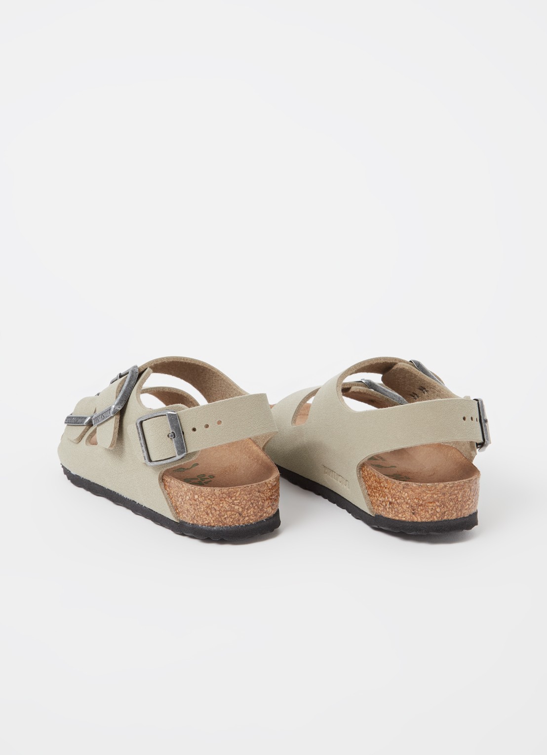 Birkenstock Milano sandaal van nubuck - detail 3 khaki