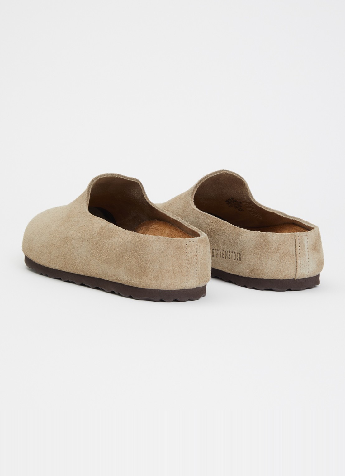 Birkenstock Narrow Fit Amsterdam Wrapped muiltje van suède - achterkant 5 taupe
