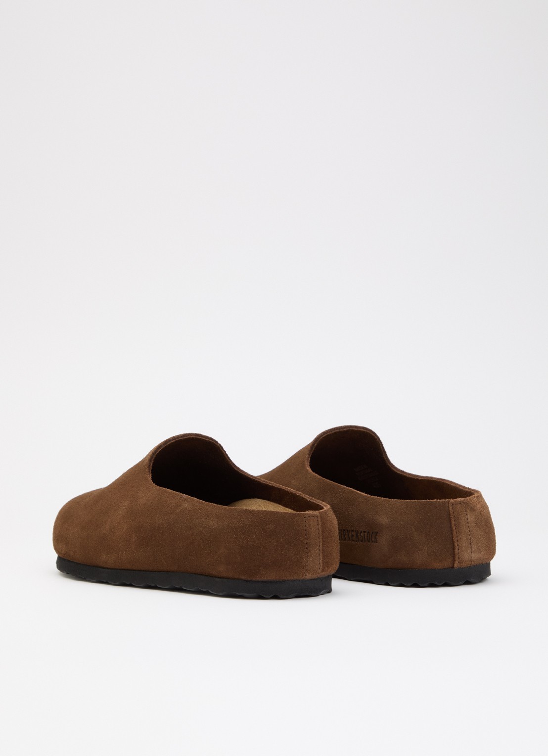 Birkenstock Narrow Fit Amsterdam Wrapped muiltje van suède - achterkant bruin