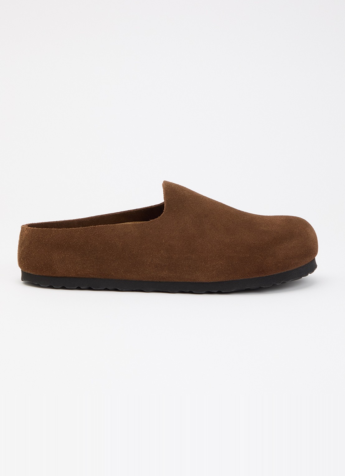 Birkenstock Narrow Fit Amsterdam Wrapped muiltje van suède - voorkant 5 bruin