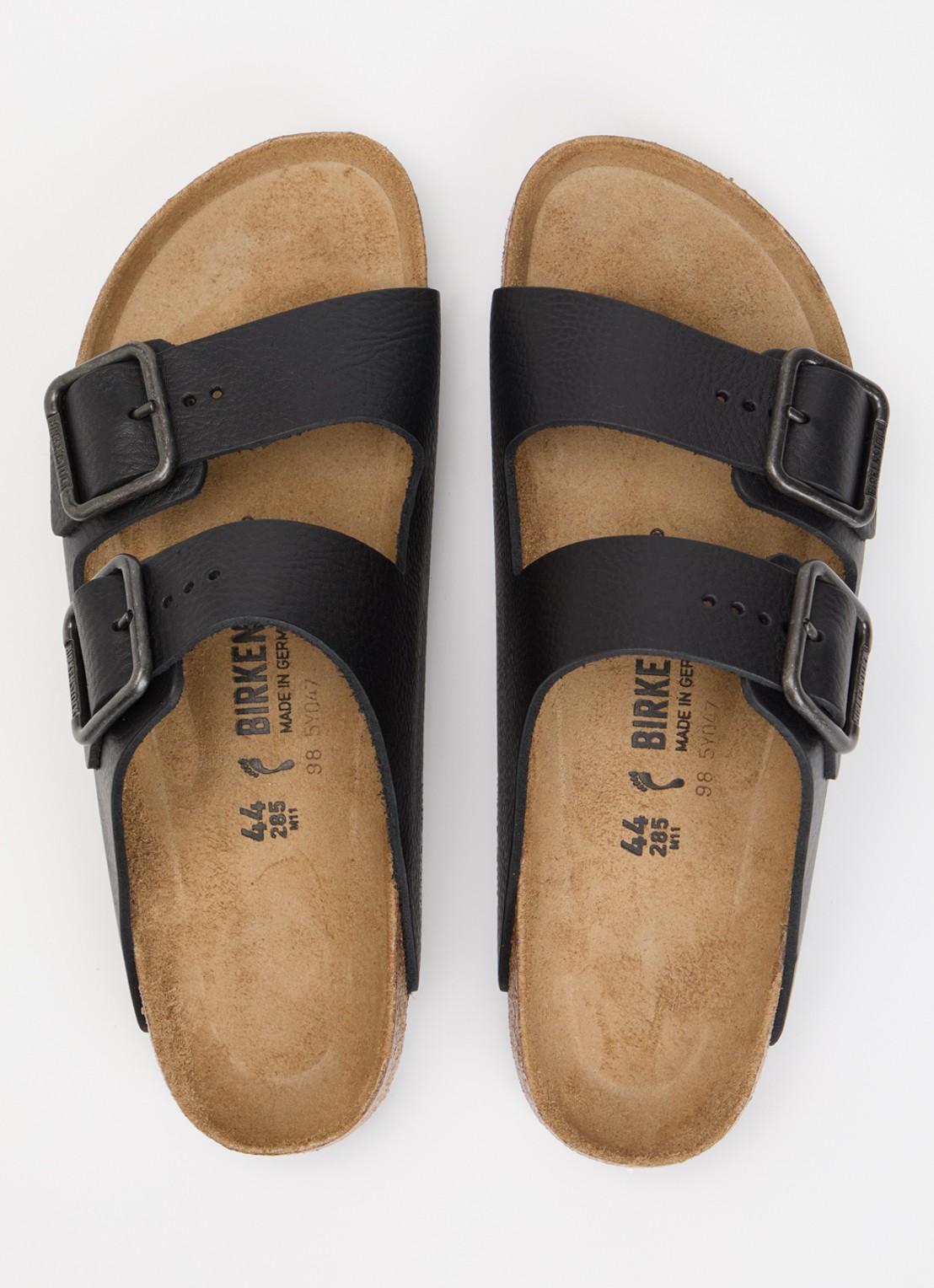 Birkenstock Narrow Fit Arizona slipper van leer - detail 4 zwart