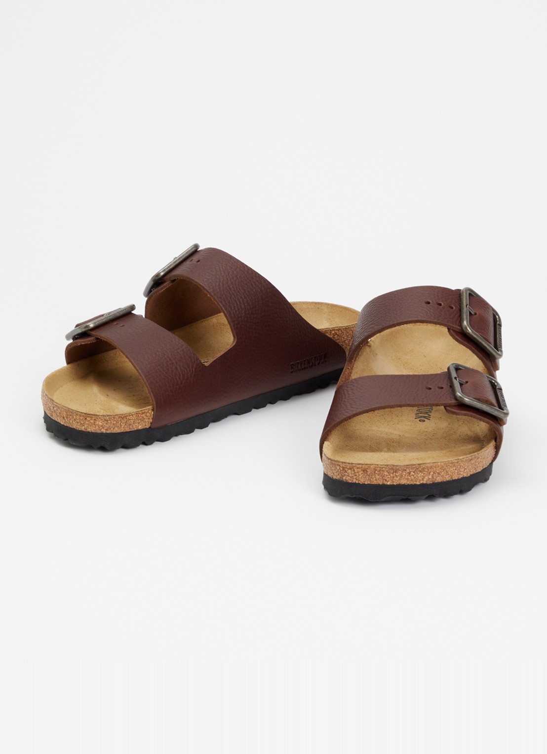 Birkenstock Narrow Fit Arizona slipper van leer - detail 3 bruin