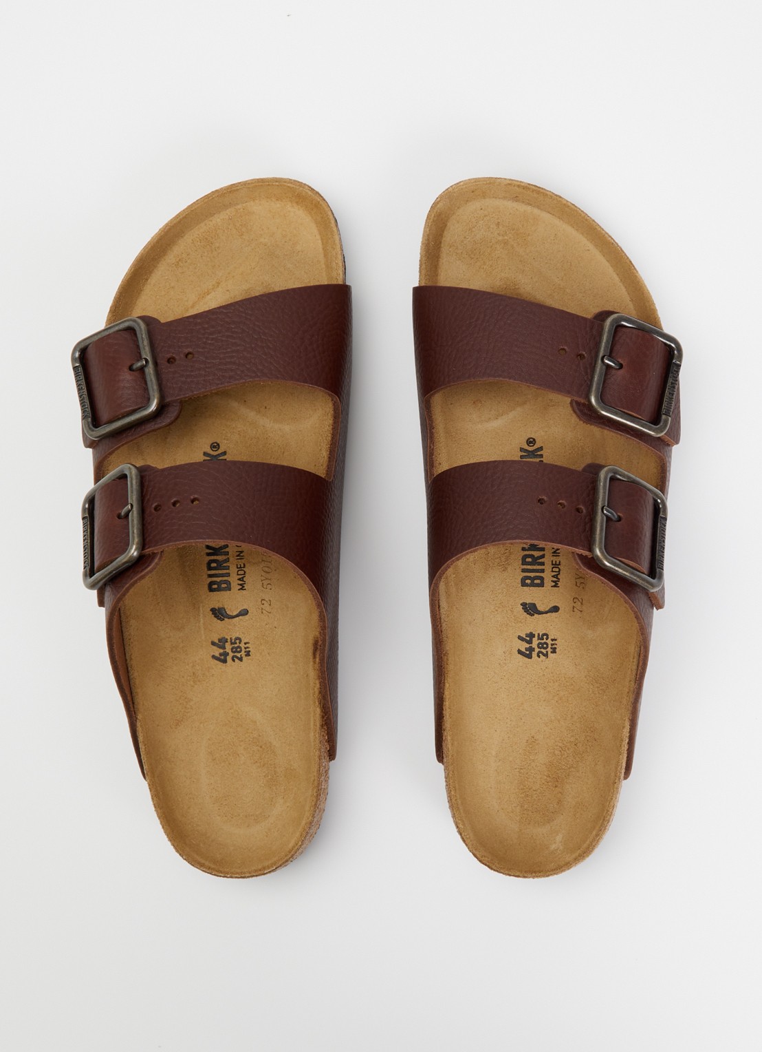 Birkenstock Narrow Fit Arizona slipper van leer - detail 4 bruin
