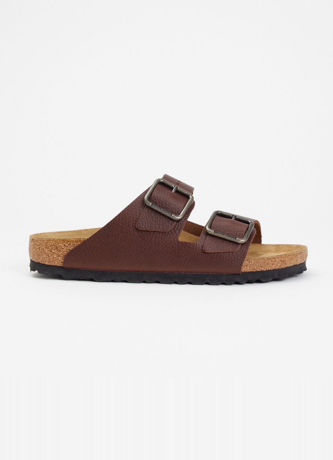 Birkenstock Narrow Fit Arizona slipper van leer - voorkant 2 bruin