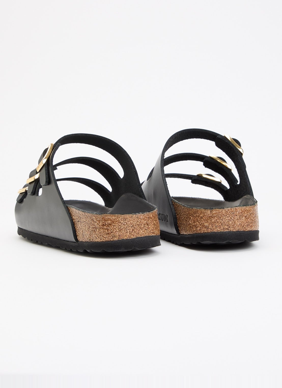 Birkenstock Narrow Fit Florida Fresh slipper van leer - achterkant zwart