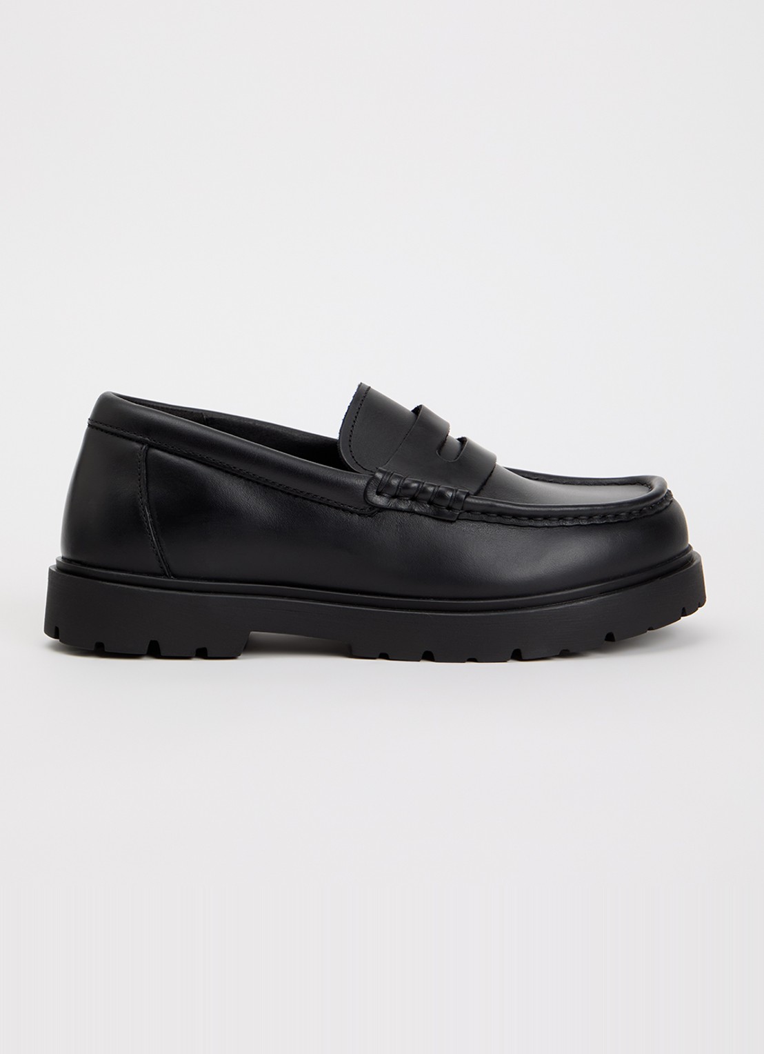 Birkenstock Narrow Fit Highwood loafer van leer - voorkant 4 zwart