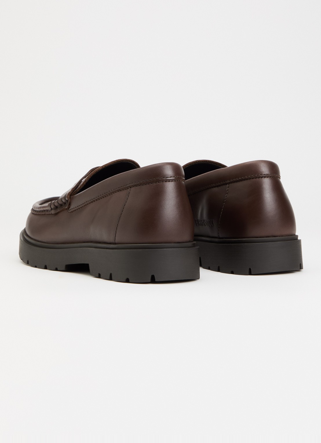 Birkenstock Narrow Fit Highwood loafer van leer - achterkant 5 chocoladebruin