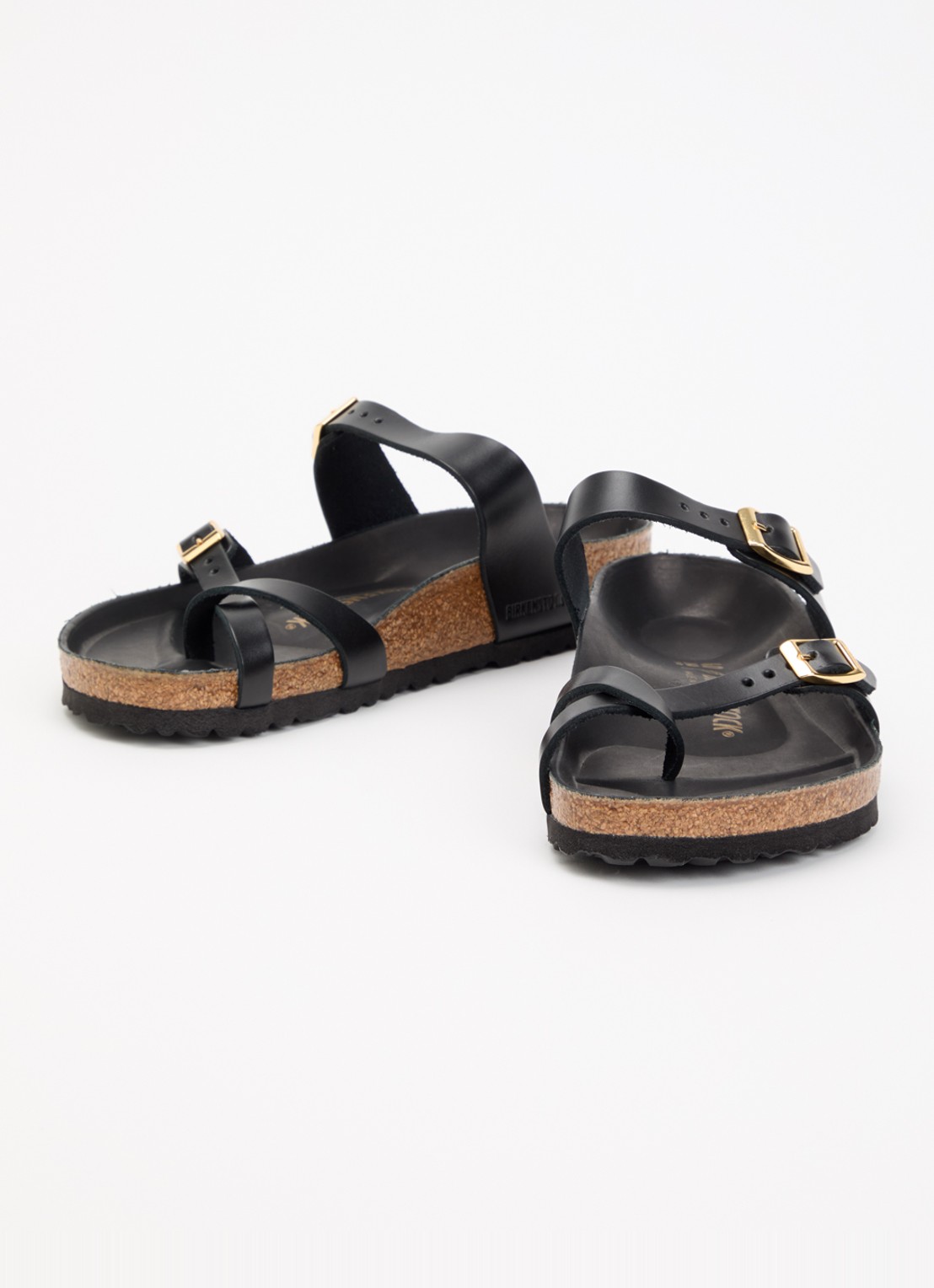 Birkenstock Narrow Fit Mayari sandaal van leer - detail 3 zwart