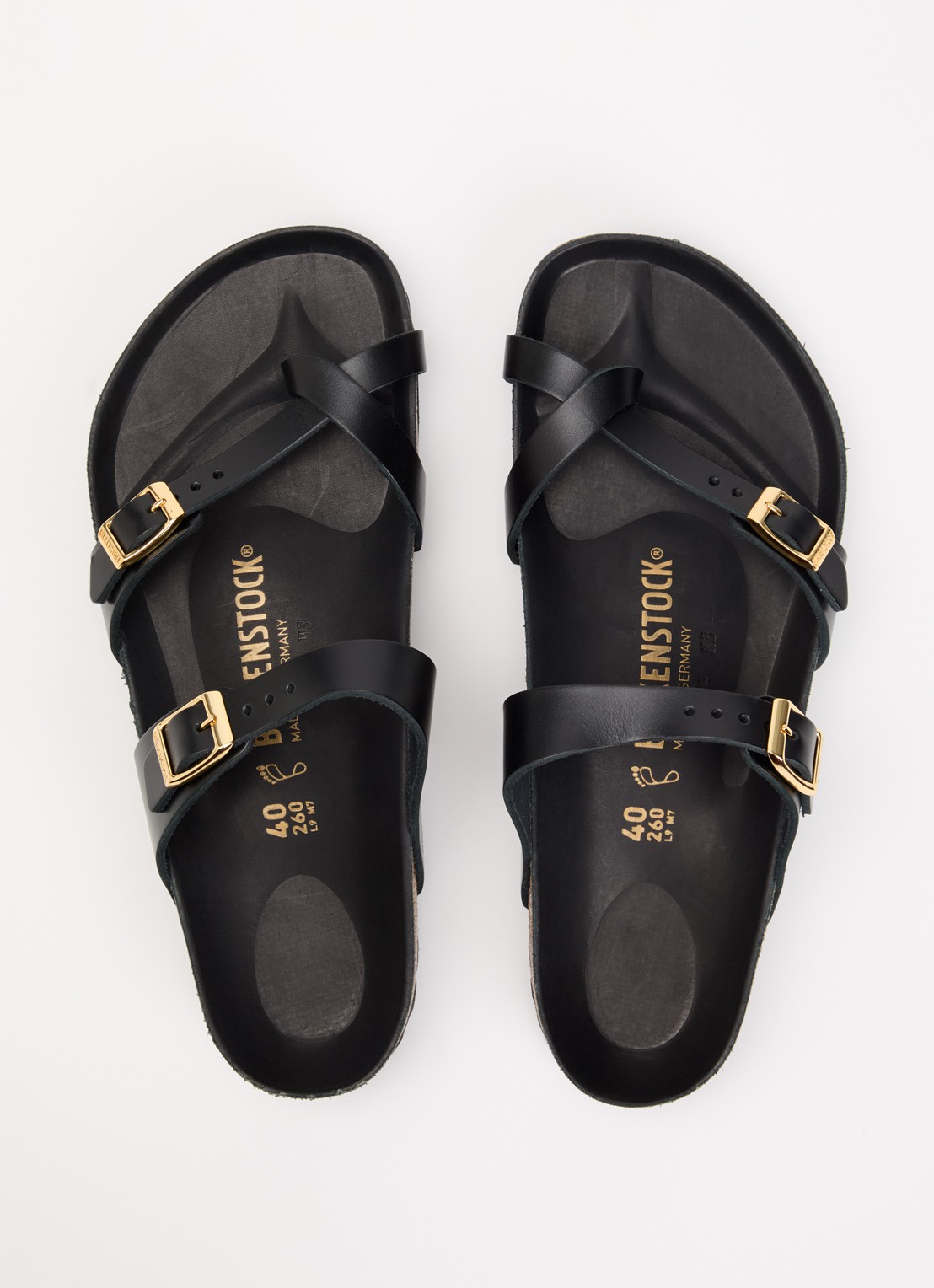 Birkenstock Narrow Fit Mayari sandaal van leer - detail 4 zwart