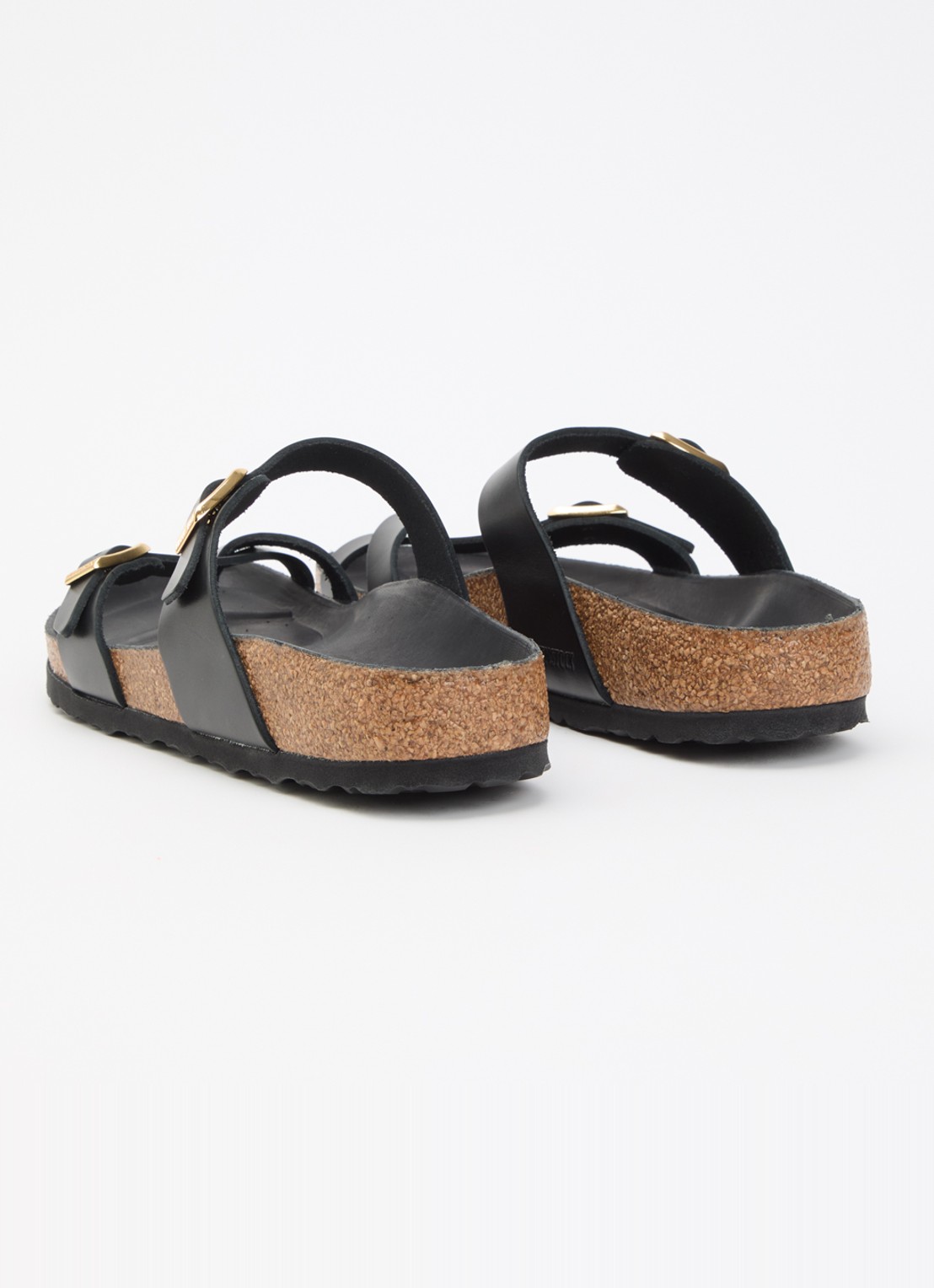 Birkenstock Narrow Fit Mayari sandaal van leer - achterkant diepzwart